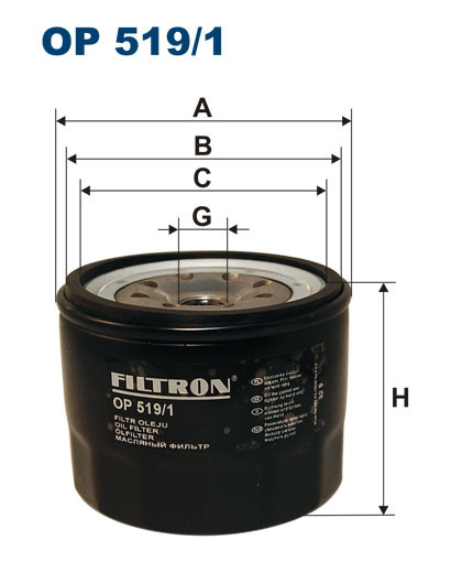 FILTRON OP 519/1 масляный фильтр