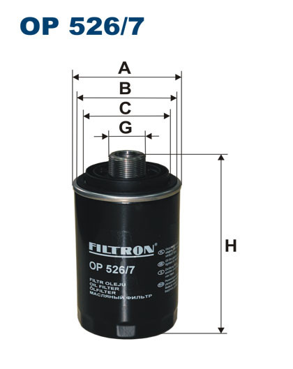 FILTRON OP 526/7 масляный фильтр