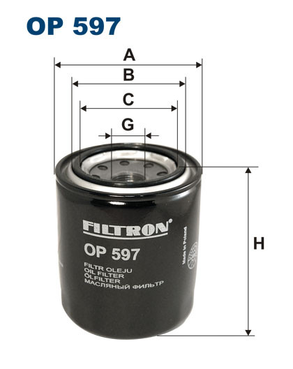 FILTRON OP 597 масляный фильтр