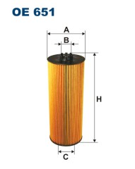 FILTRON OE 651 масляная вставка фильтр