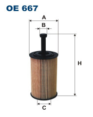 FILTRON OE 667 масляная вставка фильтр