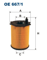 FILTRON OE 667/1 масляная вставка фильтр