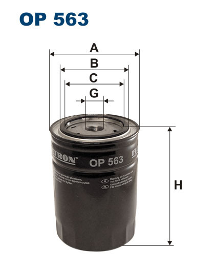FILTRON OP 563 масляный фильтр