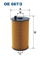 FILTRON OE 667/2 масляная вставка фильтр
