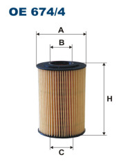 FILTRON OE 674/4 масляная вставка фильтр